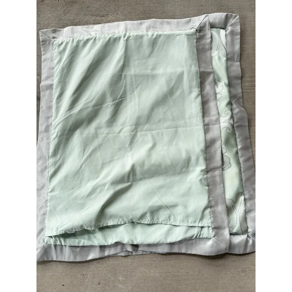 Martha Stewart Collection Mint Green & Silver Jacquard Damask Pillow Shams (2)
